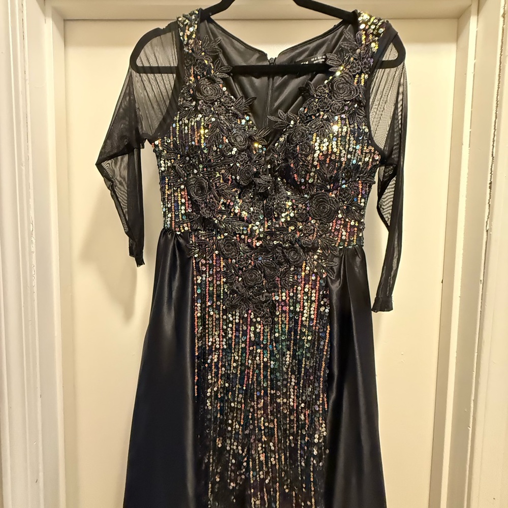 Black Sequin Embellished Jumpsuit